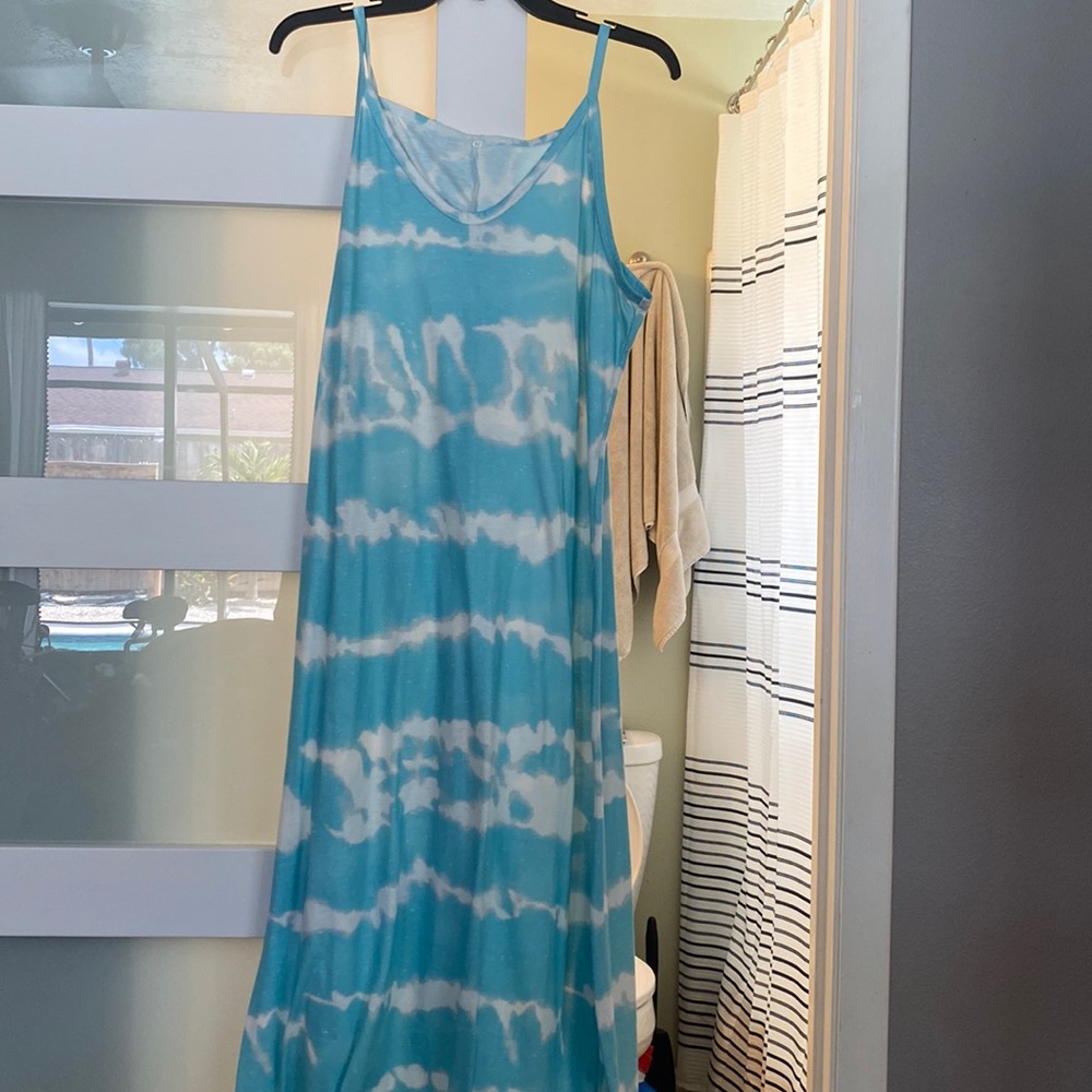 Tie dye maxi dress